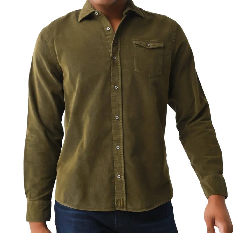 Men's Kodiak Button Down Shirt In Olive