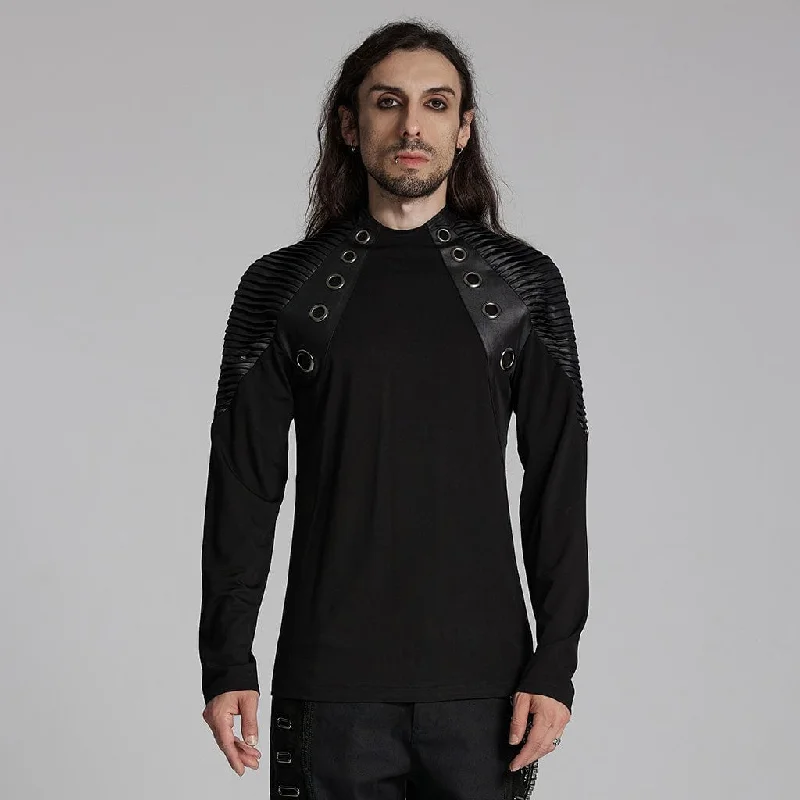 Men's Punk Pleated Loop Shirt