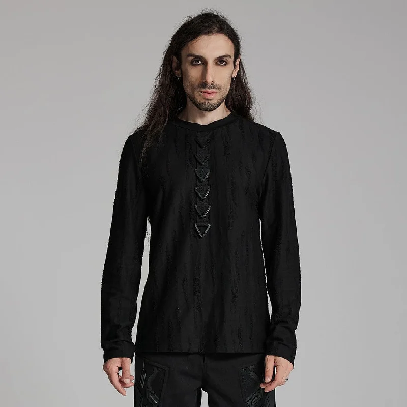 Men's Punk Triangle Buckle Shirt