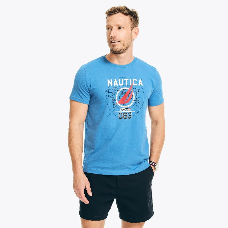 Nautica Mens Sailing Division Graphic T-Shirt