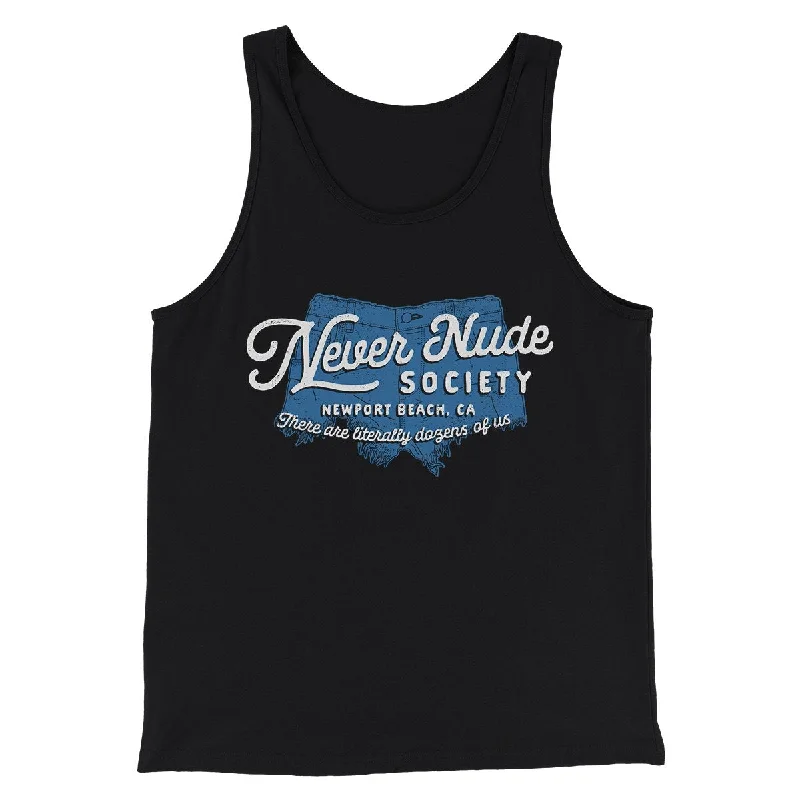 Never Nude Society Men/Unisex Tank Top