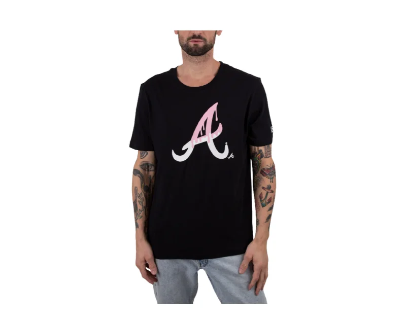 New Era MLB Atlanta Braves Team Drip WS Black/Pink T-Shirt 12872647