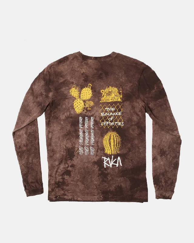 Nopal Long Sleeve Tee - Brown Dirt Wash