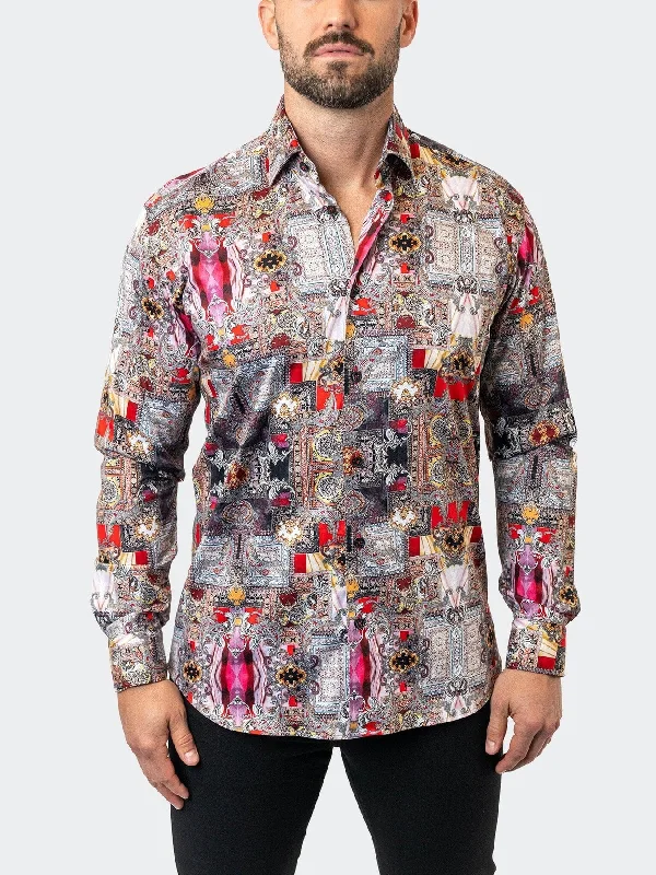 Ornate Print Long Sleeve Shirt - Multi