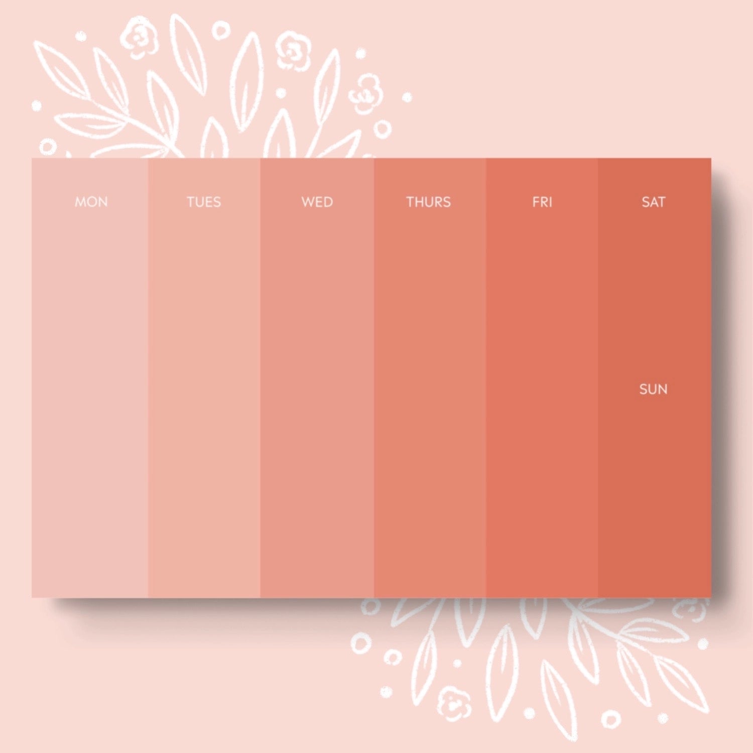 Paint Chip Weekly Planner Notepad