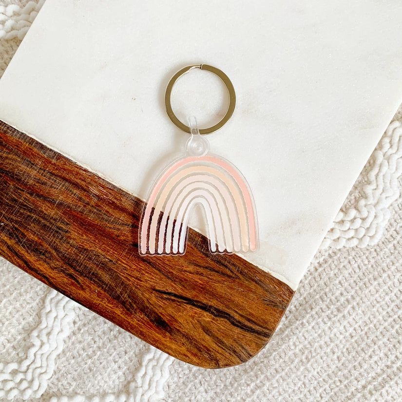 Pink Rainbow Keychain