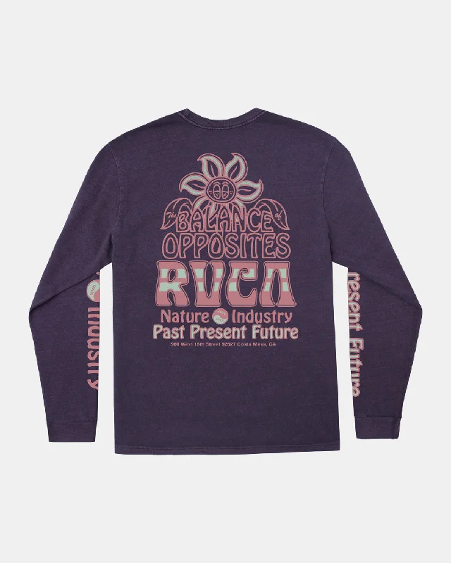 Positive Growth Long Sleeve Tee - Dark Plum