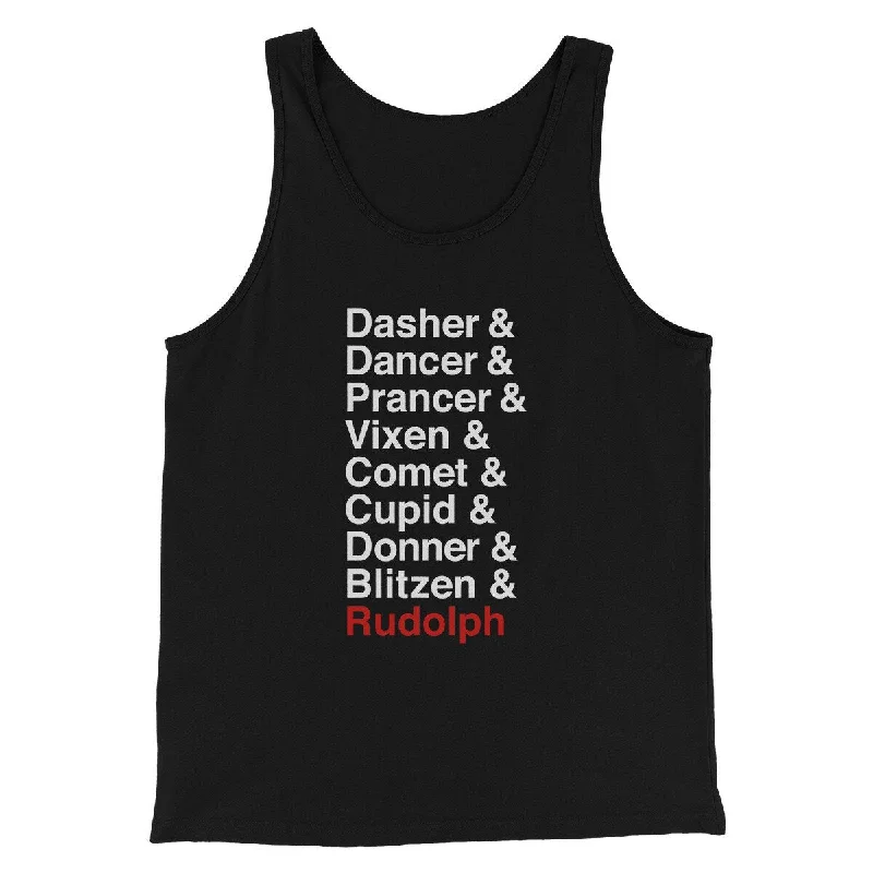 Reindeer Names Men/Unisex Tank Top