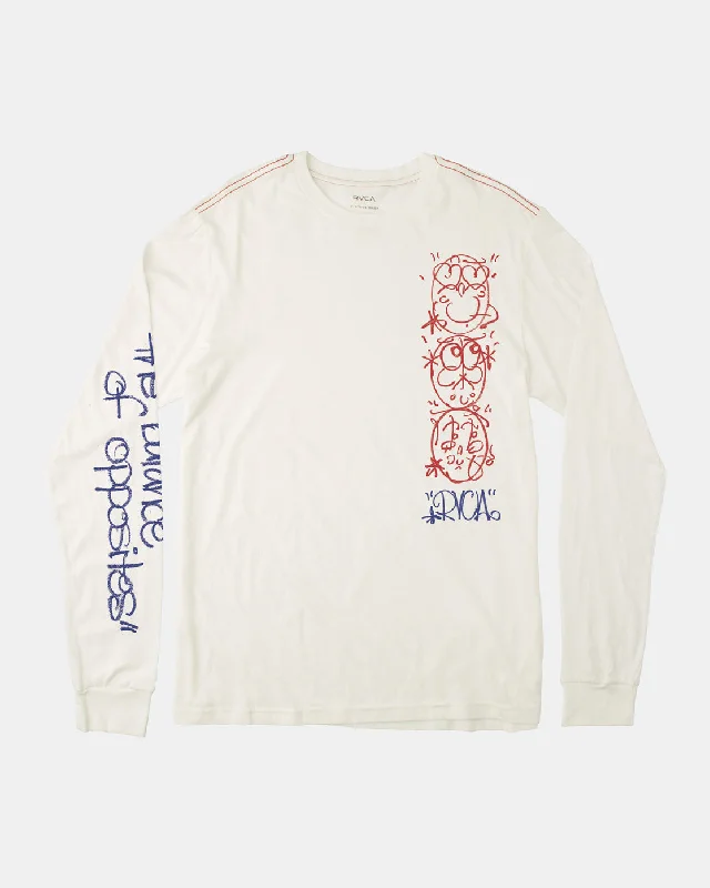 Tc Heads Long Sleeve Tee - Antique White