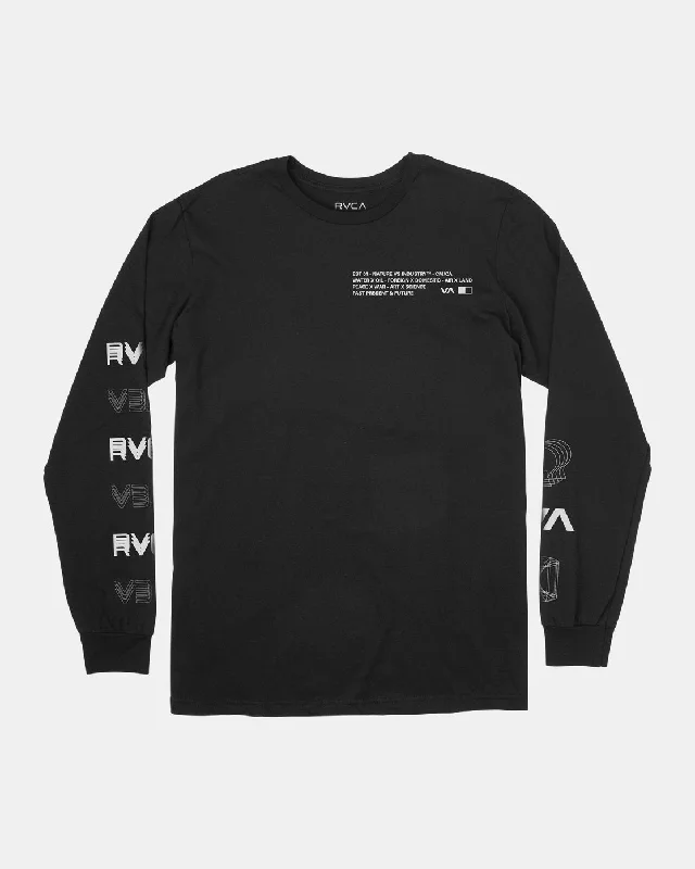 Wire Frame Long Sleeve Tee - Black