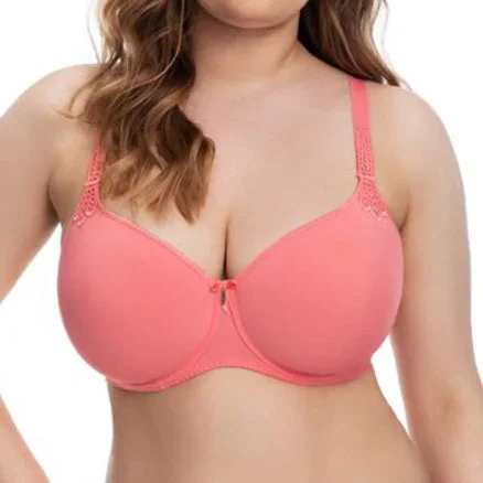 Men comfortable modal underwear-Corin 17871 Virginia Spacer Bra - "Coral" Fashion Color