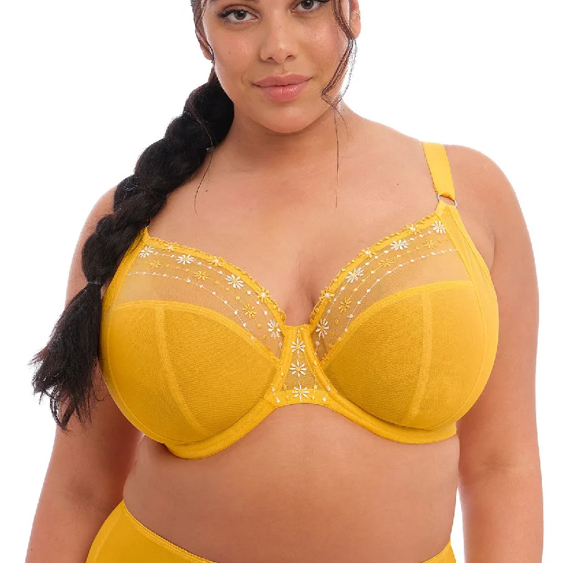 Trendy men underwear-Elomi Matilda Underwire Plunge Bra - Daisy Yellow