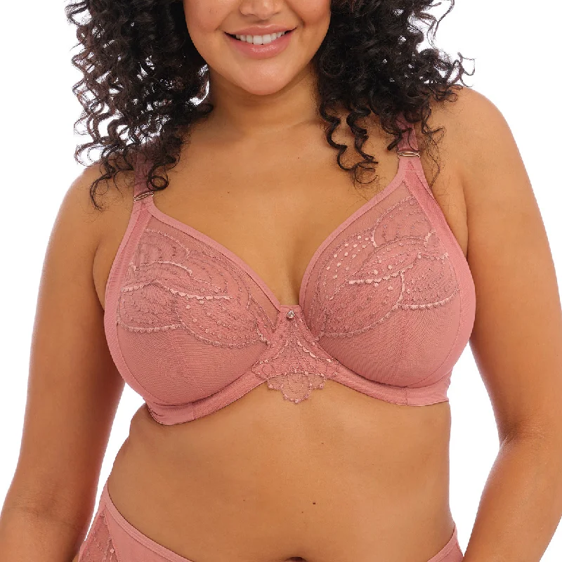 Men seamless underwear-Elomi Priya Underwire Plunge Bra - Rosegold