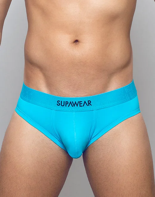 Men compression boxer shorts-Neon Brief Underwear - Neon Blue