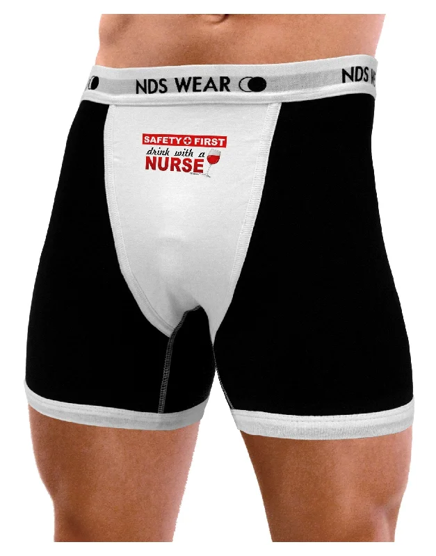 Lightweight men boxer shorts-Drink With A Nurse Mens Boxer Brief Underwear