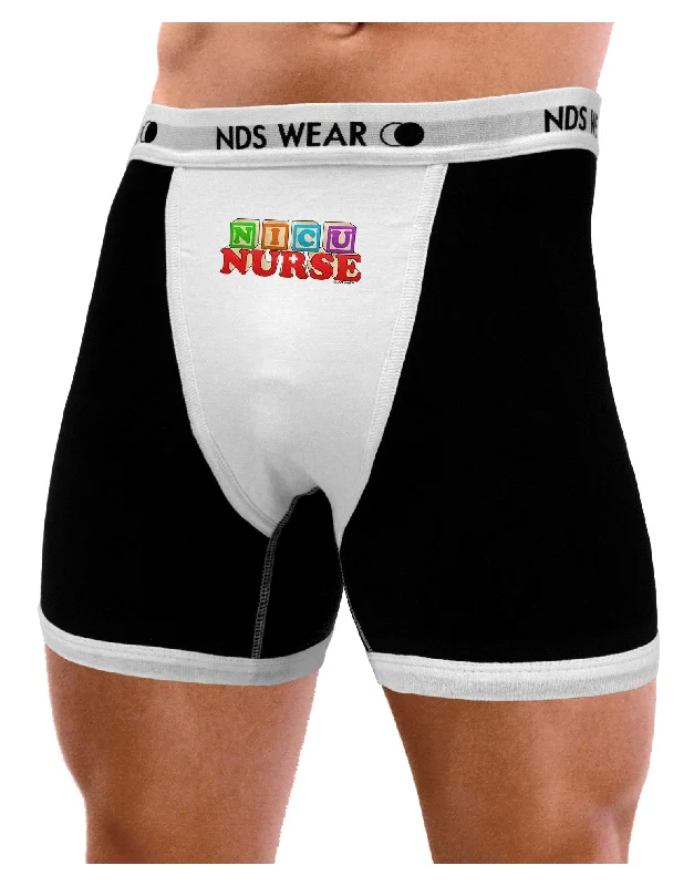 Stylish men cotton underwear-Nicu Nurse Mens Boxer Brief Underwear